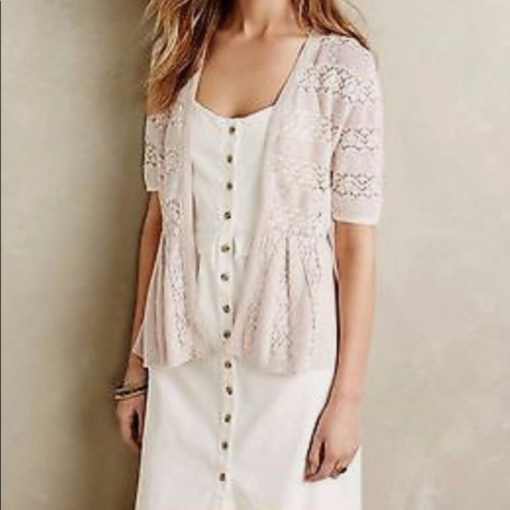 Anthropologie Knitted & Knotted Wrap Cardigan